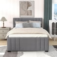 thumbnail image 3 of DeeHome Full Upholstered Platform Bed with Trundle,Grey (OLD SKU:SM001006AAE), 3 of 9