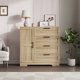 thumbnail image 4 of QinaQin Armario ropero de 43.3 pulgadas con barra para colgar y 4 cajones, gabinete multifuncional de madera para almacenamiento de ropa en recámara, 4 of 8