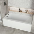thumbnail image 3 of Streamline NAL-5240-ORB 60 in. x 30 in. Acrylic Left-Hand Drain Alcove Bathtub in Glossy White With External Drain in Matte Oil Rubbed Bronze, 3 of 10