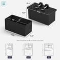 thumbnail image 2 of FDW 30 Inches Folding Storage Ottoman Bench, End of Bed Foot Rest Stools Ottoman Storage Chest, Holds up to 660 lb, for Entryway, Living Room, Bedroom, Black, 2 of 7