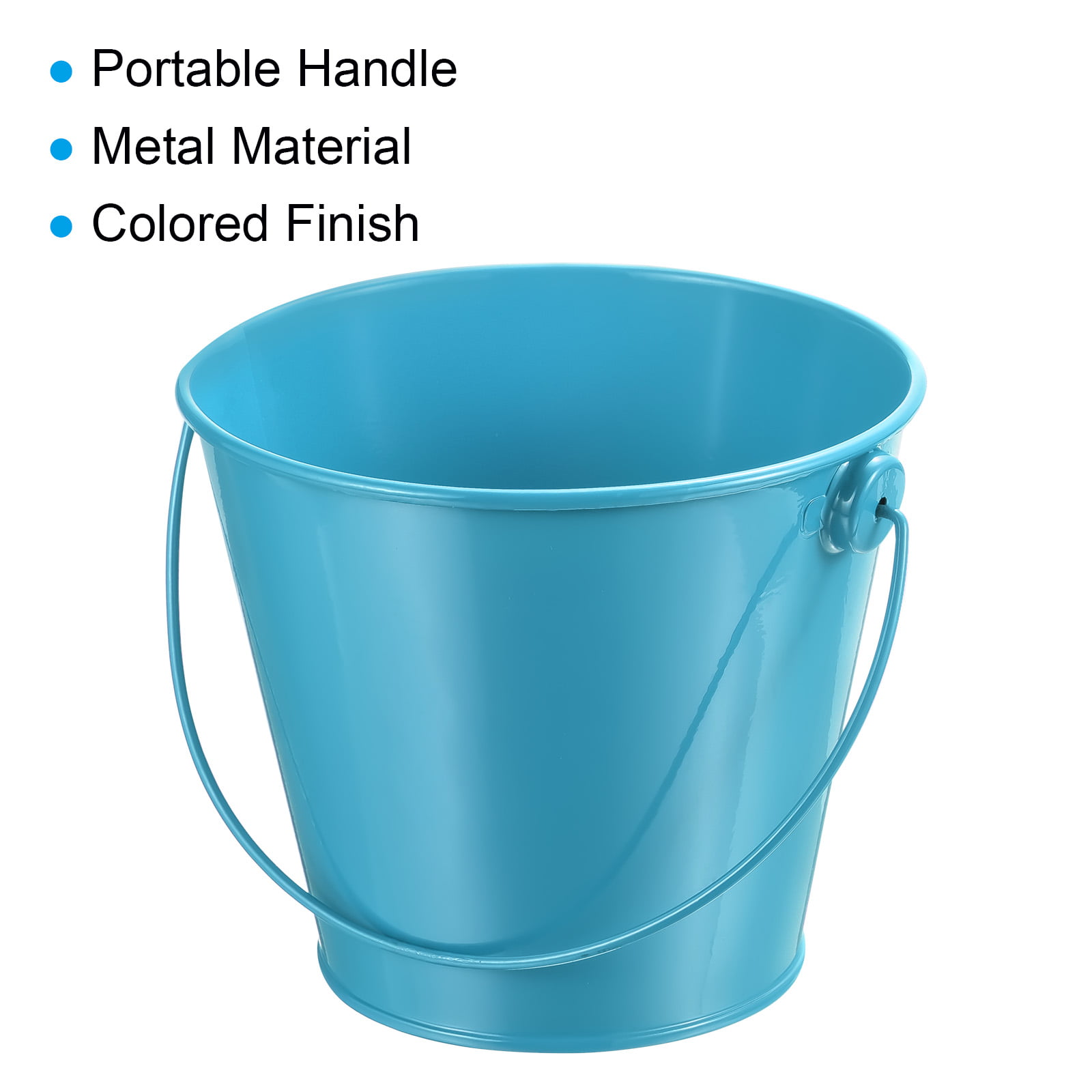 TAKMA Metal Buckets with Handle - 6 Pack 4.3 Inch Small Iron Pail, Easter  Bucket,Pencil Holder and Flower Pots,Craft Supply Holders for Events,School