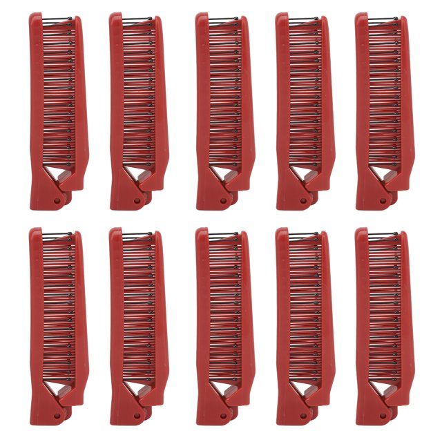 Peine Para El Cabello ABS, 10 Uds., Peine Plegable Para El Cabello, Portátil, Delicado, Mango Ergonómico Cómodo, Peine De Peluquería