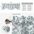 thumbnail image 5 of Teal Blue Green Tie Up Valance Curtains for Windows, Kitchen Curtains Window Shades, Vintage Farmhouse Boho Flower Leaf Light Filtering Roman Curtain Valances for Bedroom/Bathroom/Cafe 42"x12", 5 of 9