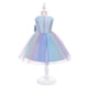 thumbnail image 5 of Vestido Para Niñas, Ropa Para Niñas Pequeñas, Hilo De Red De Color Para Niños Pequeños, Lazo, Fiesta De Cumpleaños, Vestido De Flores, Vestidos Para Niños, Azul Odeerbi  LM103-8654, 5 of 9