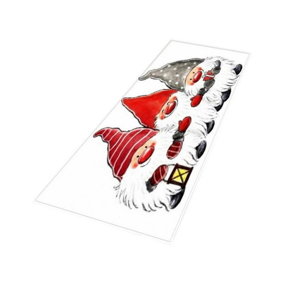 Popvcly Merry Christmas Santa Claus and Snowman Door Mats Rug Non-Skid Slip Rubber Doormats Indoor/Front Door/Bathroom/Kitchen/Bedroom