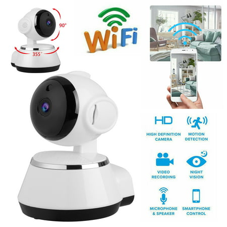 720P WiFi 360°Panoramic Wifi Camera, EEEkit 360 Rotating IP Security Surveillance System, for Baby Pet Android iOS apps, with IR Motion Detection, Night Vision, Two-Way Audio for (Best Slow Motion Camera App For Android)