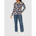 thumbnail image 3 of Joules Women's Harbour Print Long Sleeve Jersey Top, Navy Floral (US 4/Small), 3 of 5