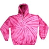 Tie Dyed Shop Hot Pink Spiral Tie Dye Pullover Hoodie Sweatshirt Small