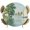 Green, variant on Green Trees Round Tablecloth 45-54 Inch Round Fitted Table Cloth with Elastic Edge, Modern Watercolor Botanical Waterproof Table Cover Protector for Outdoor Picnic Party Dining