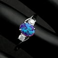 thumbnail image 5 of Addy Purple Opal Ring Sterling Silver Women Engagement Ginger Lyne Collection, 5 of 5