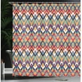 thumbnail image 4 of Ambesonne Ikat Shower Curtain, Ceremonial Native Art, 69"Wx70"L, Red Blue Orange, 4 of 5