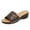 Brown, variant on Women's Orthopedic Slide Sandals, Arch Support Floral Cutout Wedge Slippers, Shopping Casual Summer Mules Black