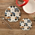 thumbnail image 2 of SKYSONIC Animal Monster Trucks Pot Holders Trivets, 2 Pcs Heat Resistant Trivets,Contruction Vehicle Cotton Thread Weave Mats for Hot Pads Pans Pot Bowl Teapot for Kitchen Decor, 2 of 7