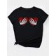 thumbnail image 3 of Women'S Casual Crew Neck Short Sleeve T-Shirt, Polyester Knit Fabric with Medium Stretch, with Skeleton Hand Heart Print, for Spring/Summer/Fall, 3 of 7