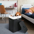 thumbnail image 4 of Costway Rectangle Bamboo Hamper Laundry Basket Washing Cloth Bin Rangier Lid Black, 4 of 9