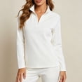 thumbnail image 2 of AloohaidyvioNo Boundaries Womens Fall Sweatshirt Casual Half Zip Pullover Long Sleeve Quarter Zip Trendy Loose Fit Tops, 2 of 9