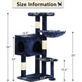 thumbnail image 7 of BestPet Multi-Level Cat Tree Cat Scratching Post with Interactive Toy, Navy Blue, 7 of 7
