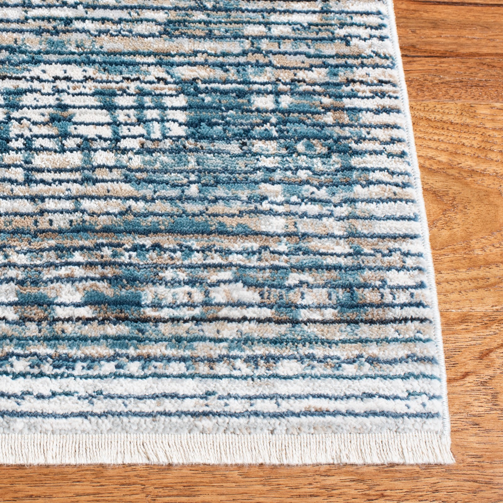 SAFAVIEH Victoria Bristol Distressed Floral Area Rug, Blue/Ivory, 3' x 5'