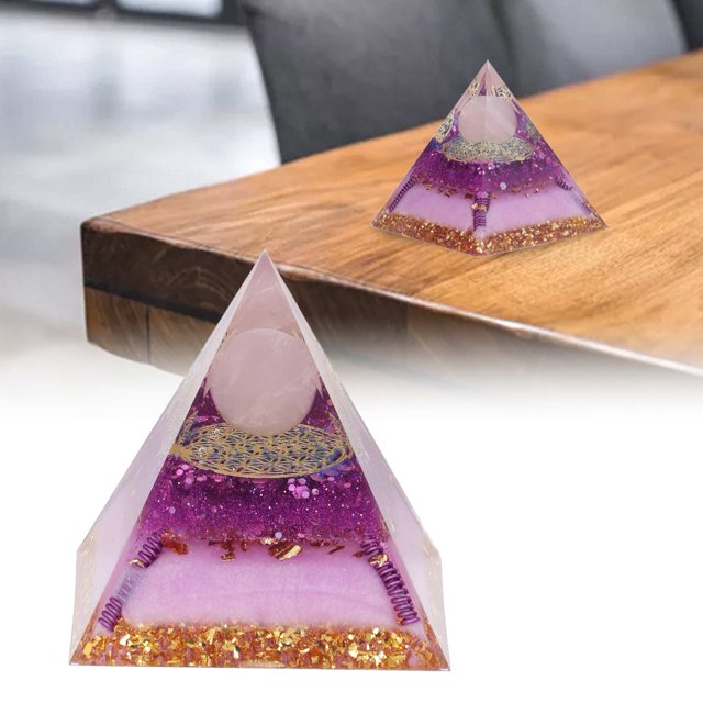 Pirámide De Orgonita, Generador De Energía De Cristal Protección Espiritual Duradera Exquisita Aumenta El Crecimiento Mental Para Decoración Para Protección