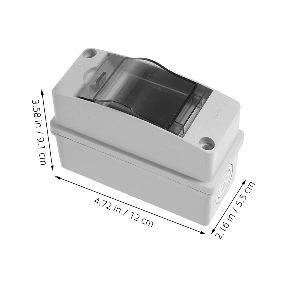 Raindrops 3pcs  2 Way Weatherproof Breaker Box IP65 ABS Distribution Box Plastic Electrical Box Clear Cover Circuit Box for Outdoor Lighting Landscape