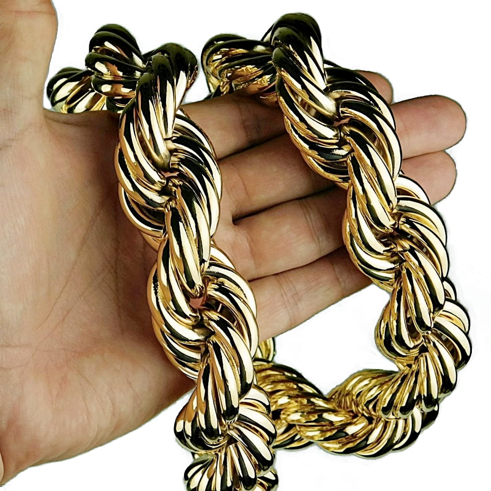 Gold rope. Rope Chain. Hollow Chain. Rope Costume.