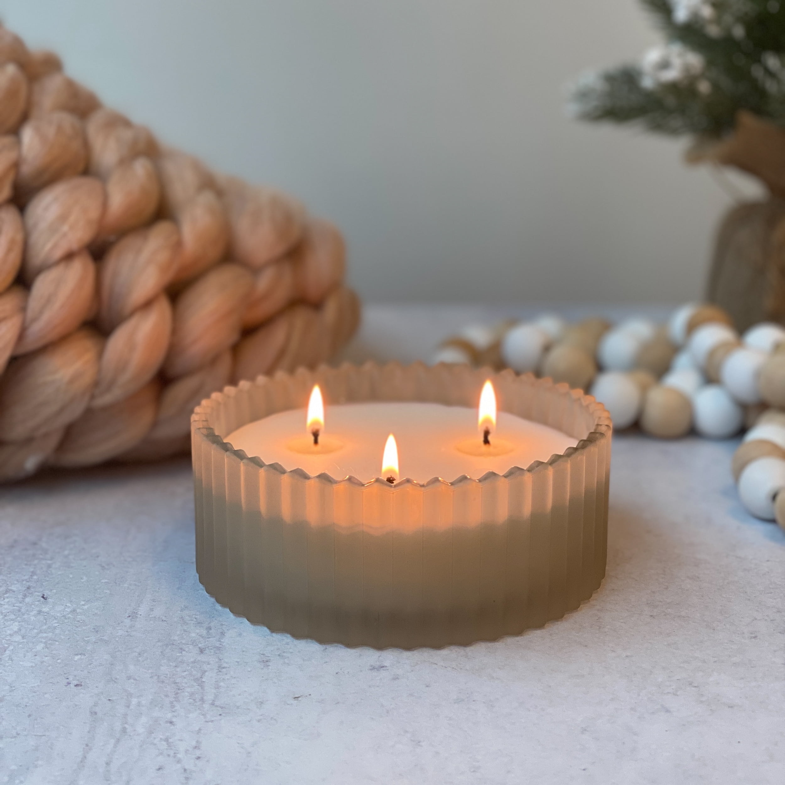 My Texas House 12.5oz Citrus Garland Scented 3-Wick Dish Candle