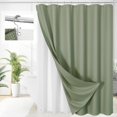 thumbnail image 1 of Juego de cortinas de ducha Craidlela 3 en 1, color verde salvia, impermeables, 1 of 7