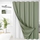 thumbnail image 1 of Juego de cortinas de ducha Craidlela 3 en 1, color verde salvia, impermeables, 1 of 7