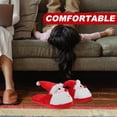 thumbnail image 2 of Pantuflas de Papá Noel de peluche, cálidas y antideslizantes, ideales para Navidad, para adultos y niños (talla 39-40), 2 of 6