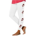 thumbnail image 2 of Frostluinai Christmas Leggings for Women High Waisted Yoga Workout Pants Xmas Red Wine Glass Graphic Skinny Pants Holiday Gifts for Women, 2 of 5