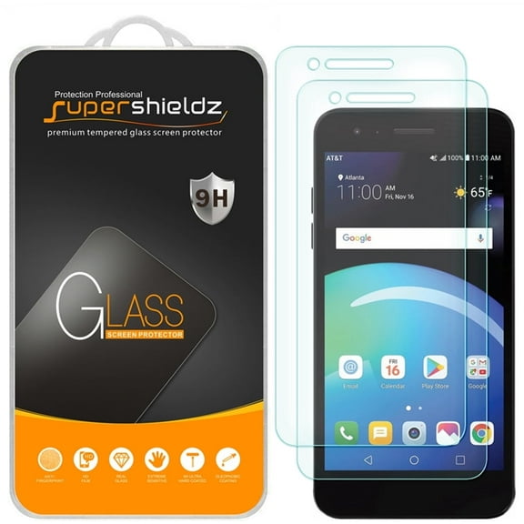 [2-Pack] Supershieldz for LG Phoenix 4 Tempered Glass Screen Protector, Anti-Scratch, Anti-Fingerprint, Bubble Free