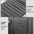 thumbnail image 4 of CD Sun Visor Organizador CD DVD Estuche de almacenamiento Organizador de vehículos de cuero Organización de bolsillos para tarjetas de crédito de automóviles Bolsillos Gafas de sol Portalápices Xemadio 2035835-2, 4 of 8