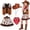 e-Brown, variant on Cowgirl Outfit for Girls Kids Western Cowboy Clothing Set Fashion Dress Scarf Hat Toddler Party Dress up Clothes Red S(3-4 Years)