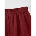 thumbnail image 6 of Mikrdoo Kid Girls Clothes 8Y,9Y,10Y,11Y,12Y Girls Straps Off Shoulder Crop Tops and Pants Set 2Pcs Spring Fall Outfits Burgundy, 6 of 6