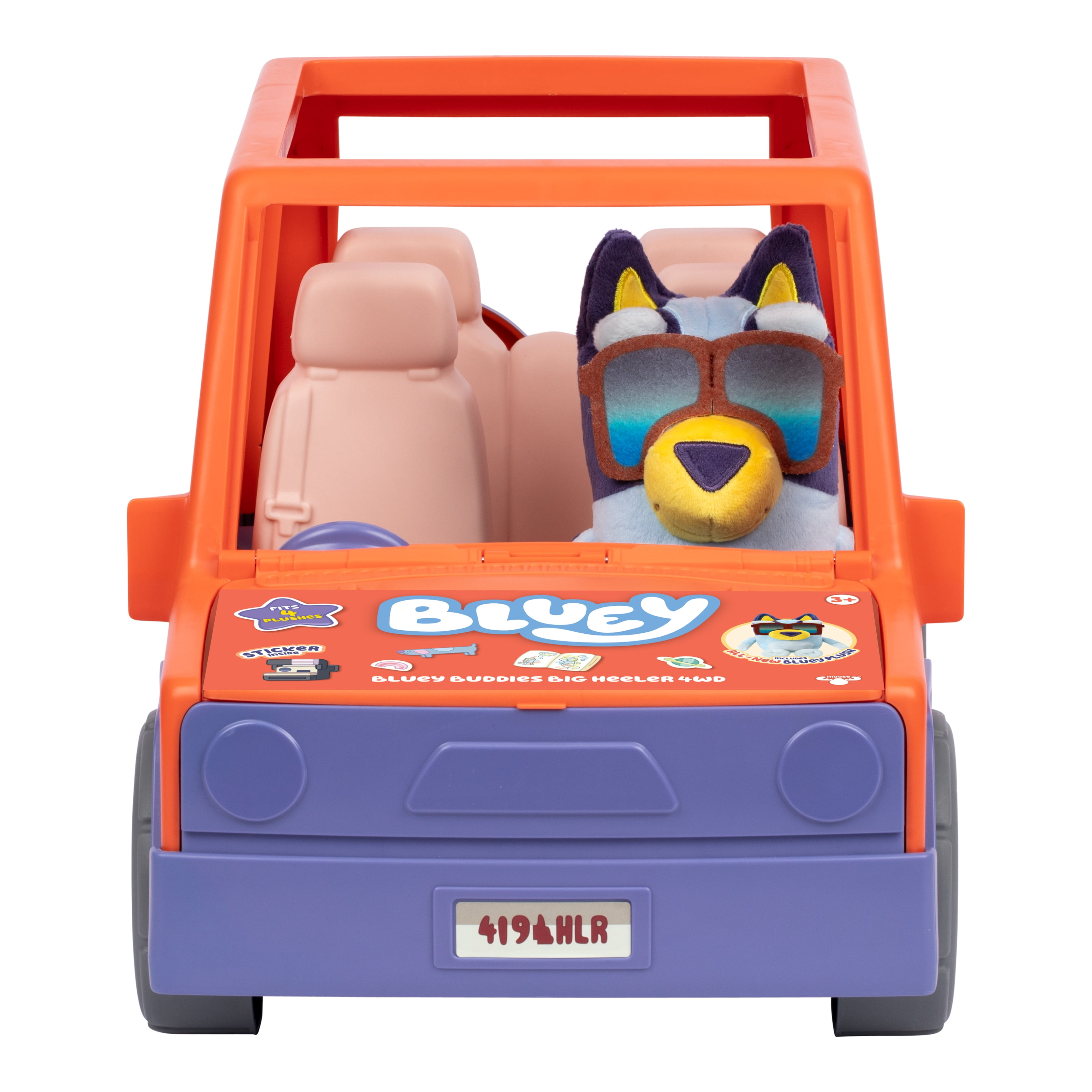 Bluey Buddies Big Heeler 4WD, Take Your Bluey Plushies for A Ride in the Mega Sized Heeler 4WD, Car Fits Up To 4 Plushies, Ages 3+