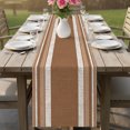 thumbnail image 6 of Table Runners 90 Inches Long Dress Scarves, Vintage Dark Brown Striped Farmhouse Coffee/Dining/Kitchen Table Decor Table Runner for Living Room, Farmhouse Modern Stripes Boho 13x90 Inch, 6 of 9