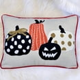 thumbnail image 3 of Homey Cozy Pumpkin Jack O'lantern Halloween Linen Polyester 14"x 20" Rectangular Throw Pillow with Insert, 3 of 5