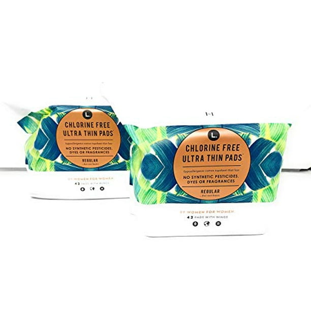 L. Organic Cotton & ChlorineFree Pads, Regular Absorbency with Ultra Thin Design, 42 Count (2