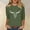 Army Green, variant on Qulqfy Scoop Neck T Shirts for Women 3/4 Length Sleeve Loose-Fitting Causal Tunic Basics Raglan Vacation Dressy Tops for Women Trendy L