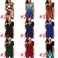 thumbnail image 7 of Ichuanyi Trendy Floral Tunic Tops for Women's Summer Casual Blouse Henley V Neck Short Sleeve Half Buttons Up T-Shirts, 7 of 7