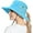 Pure Light Blue, variant on DXSTAR Women's Ponytail Sun Hat UV Protection Foldable Mesh Wide Brim Beach Fishing Hat , Black