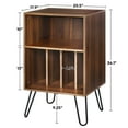 thumbnail image 6 of Hommpa 20.5" Large Record Player Stand Turntable Stand Holds Up to 100 Albums Record Cabinet Organizer with Vinyl Record Storage and Metal Legs for Living Room Bedroom Office, 6 of 7