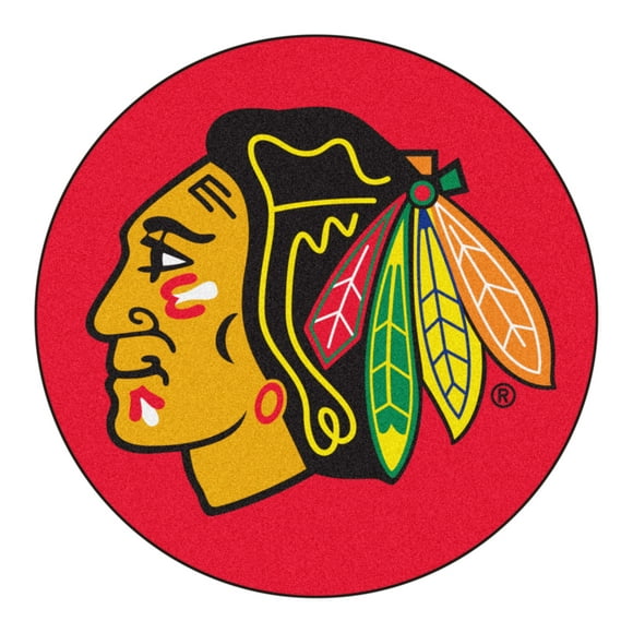 Sports Licensing Solutions, LLC 17216 NHL - Blackhawks Chicago Tapis de Rondelle 27" de Diamètre