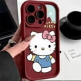 thumbnail image 1 of Sanrio Hello Kitty Liquid Silicone Case For iPhone 15 14 13 12 11 Pro Max XR XS 7 8 Plus Cartoon Soft Shockproof Phone Cover Y2K FGS, 1 of 7