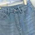 thumbnail image 5 of ClodeEU Women's Vintage High Waisted Wide Leg Jeans ,Baggy Draped Denim Pants Light Blue,Womens Plus S, 5 of 5