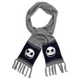 thumbnail image 4 of Tim Burton's Nightmare Before Christmas Jack Skellington White Fashion Scarf, Adult, Unisex, 4 of 4