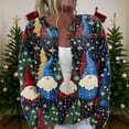 thumbnail image 3 of Women'S Christmas Sweater Cute Fun Christmas Sweater Fall And Winter Long Sleeve Knitted Sweater for Fall and Winter, Festive and Cozy, Ideal as Christmas Sweaters for Women ,Blue,L, 3 of 7