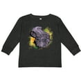 thumbnail image 3 of Inktastic Colorful Lurking Gator Boys or Girls Long Sleeve Toddler T-Shirt, 3 of 5