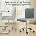 thumbnail image 6 of VECELO Armless Office Desk Chair, Height Adjustable PU Leather Swivel Task Chairs, Light Gray, 6 of 12