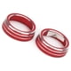 thumbnail image 2 of Ajuste De La Perilla Del Interruptor De CA, Anillos De La Perilla Del Controlador De Clima Brillante 2PCS Reemplazo Rojo Para Civic 10th Gen Todos Los Modelos 2016-2019 Para ANGGREK Climate Controller Knob Rings, 2 of 8